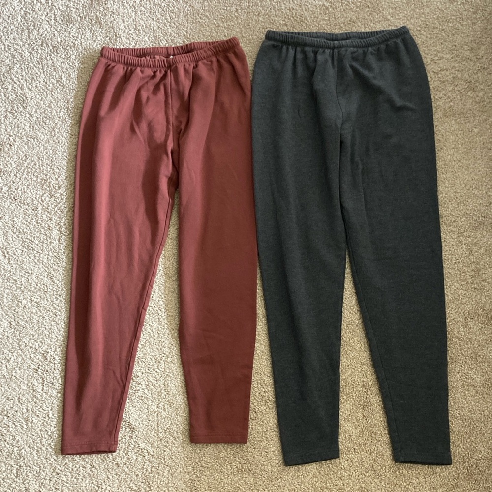 Aerie Women's Leggings in Brick and Dark Gray
